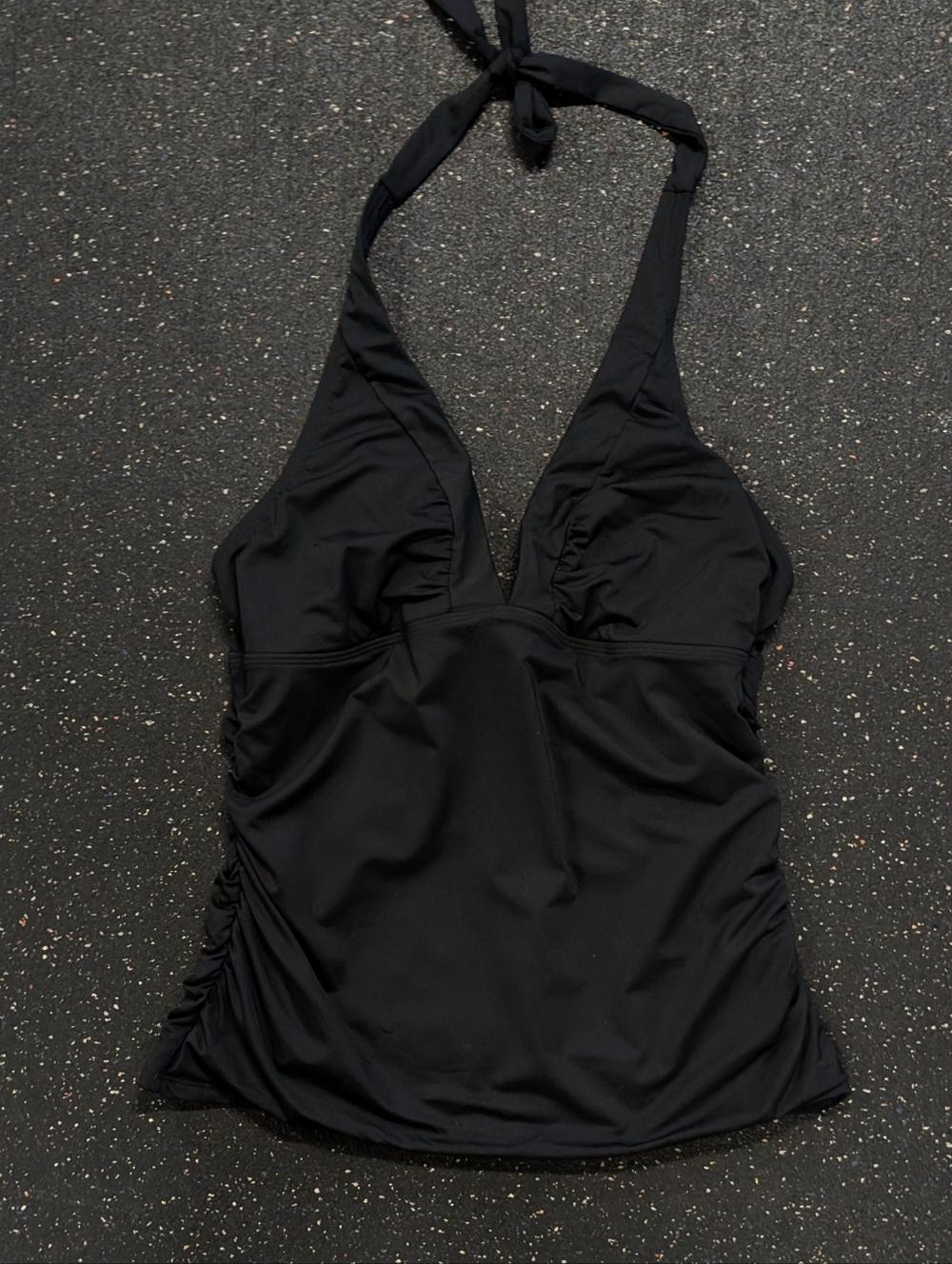 Athleta Shirrendipity Halter Tankini Black Swim